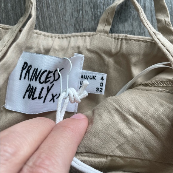 Princess Polly Women’s Size 0 Beige Malcom Playsuit Tan Corset Romper NWT - Picture 5 of 6